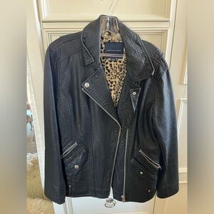 aeo faux leather jacket